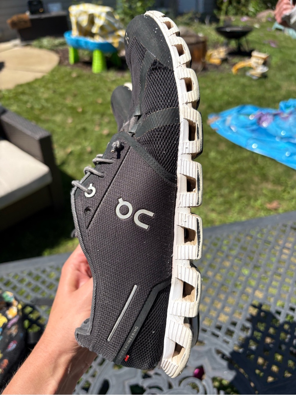 On Cloud Mens Black Running Shoes 12